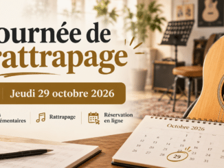 Journée de rattrapage des cours de musique Imagine, jeudi 29 octobre 2026