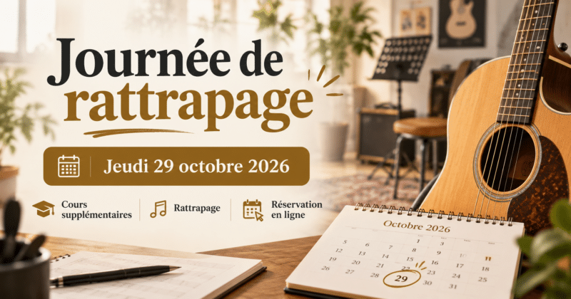 Journée de rattrapage des cours de musique Imagine, jeudi 29 octobre 2026